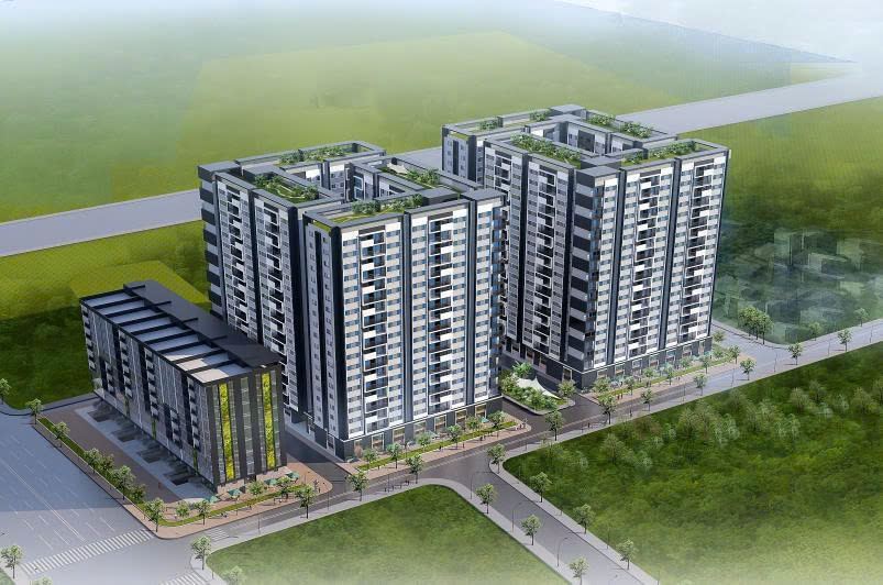 Thi công sơn, chống thấm tòa nhà N1, N2, N3, N4. Dự án khu nhà ở xã hội thống nhất -Công ty Cổ phần Cát Tường.